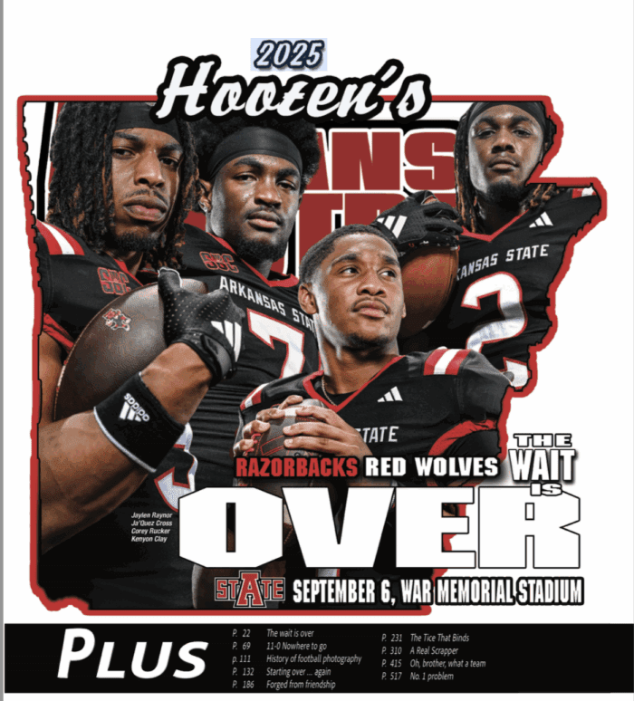 Arkansas State Cover- 2025 Hooten's Arkansas Football Magazine